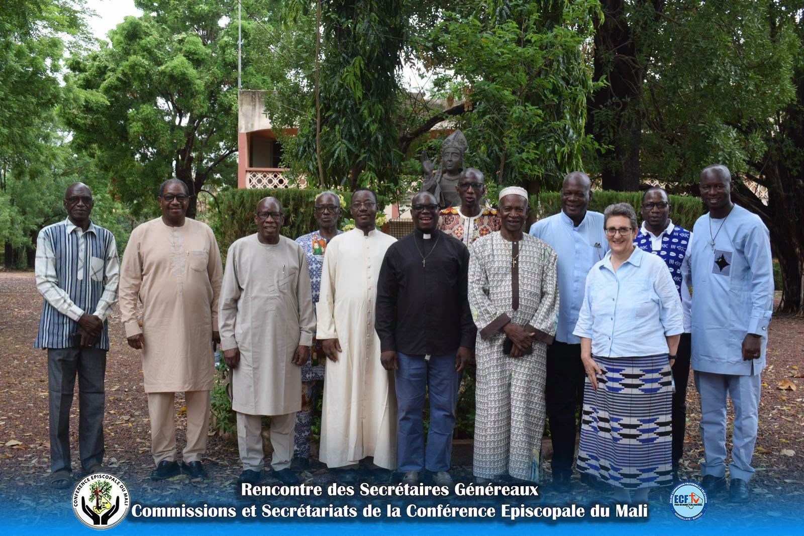 Les secrétaires généraux des commissions et secrétariats de la Conférence Épiscopale du Mali en session annuelle à Samaya
